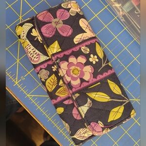 Vera Bradley Floral Patterned Magnet Closure Wallet 8 X 4